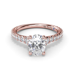 Sophisticated Side Cluster Diamond Band Engagement Ring 