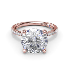 Hidden Halo Diamond Engagement Ring 