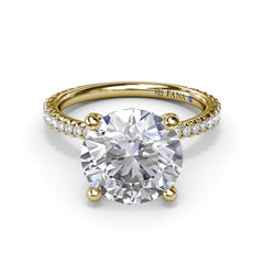 Hidden Halo Diamond Engagement Ring 