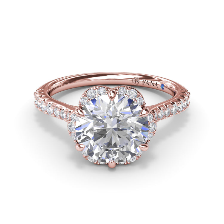 Blossoming Halo Diamond Engagement Ring 