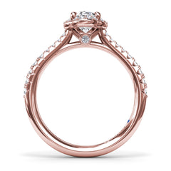 Blossoming Oval Diamond Engagement Ring 