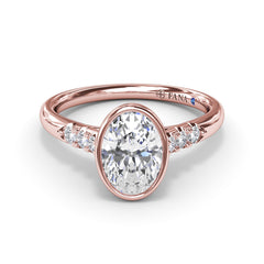 Beautiful Bezel Set Engagement Ring 