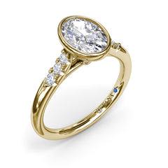 Beautiful Bezel Set Engagement Ring 