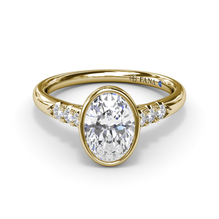 Beautiful Bezel Set Engagement Ring 