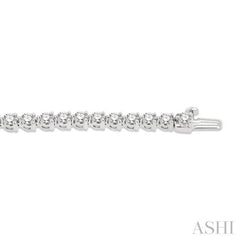 5 Ctw Round Cut Diamond 3-Prong Tennis Bracelet in 14K White Gold