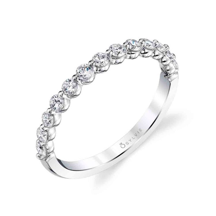 0.42TW 1-PRONG DIAMOND BAND 14K WG 