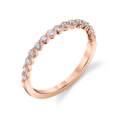 0.30TW 1-PRONG DIAMOND BAND 18K ROSE