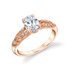 0.12TW ENGAGEMENT RING W. 1.50CT OVAL HEAD 18KR