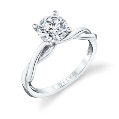 0.00TW ENGAGEMENT RING W. 1.25CT ROUND 14KW