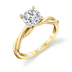 0.00TW ENGAGEMENT RING W. 1.25CT ROUND 18KY