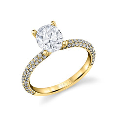 Oval Cut Classic Pave Engagement Ring - Braylin