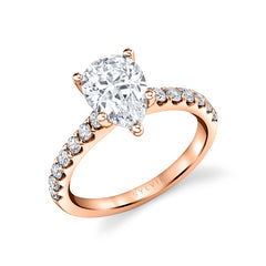 Pear Cut Classic Engagement Ring - Aimee