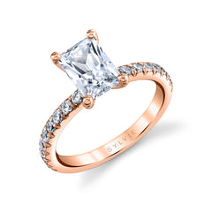 Radiant Cut Classic Engagement Ring - Vanessa