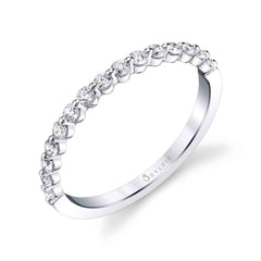 0.30TW 1-PRONG DIAMOND BAND 18K WHITE
