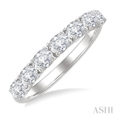 1 Ctw East-West Oval Cut Diamond Fashion Band in 14K White Gold