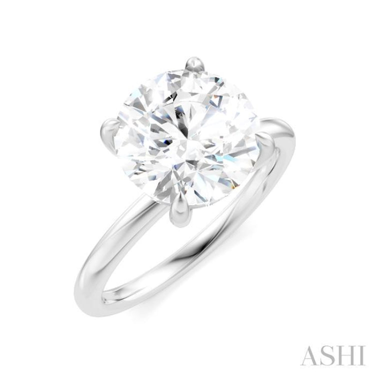 1/20 Ctw Circular Shape Round Cut Diamond Semi-Mount Engagement Ring in 14K White Gold