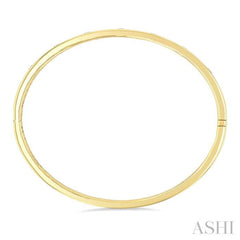 3/8 Ctw Flush Bezel Set Diamond Fashion Bangle in 14K Yellow Gold