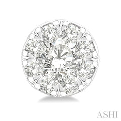 1/6 Ctw Lovebright Petite Round Shape Round Cut Diamond Fashion Stud Earring in 10K White Gold