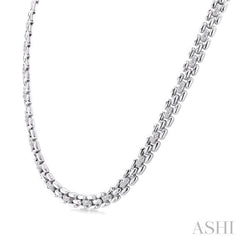 1/4 Ctw Bold Panther Link Single Cut Diamond Fashion Necklace in Sterling Silver